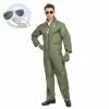 Spooktacular Creations Military Fighter Pilot Costume With Accessories - Adult Classic Costumes