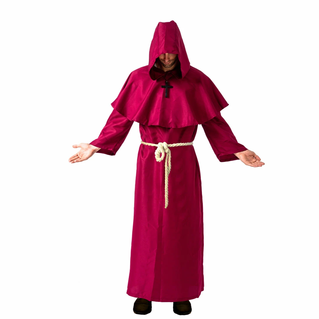 Spooktacular Creations Medieval Hooded Monk Cloak Renaissance Priest Robe Cosplay Costume - Adult Classic Costumes 3 Spooktacular Creations Medieval Hooded Monk Cloak Renaissance Priest Robe Cosplay Costume - Adult Classic Costumes