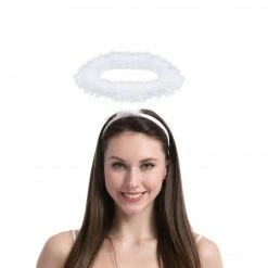 Spooktacular Creations Headwear White LED Angel Halo Headband Cosplay Kit Role Play Accessories