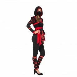 Spooktacular Creations Sexy Darkness Ninja Warrior Costume For Women With Ninja Mask