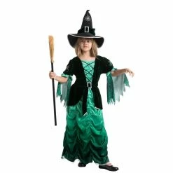 Spooktacular Creations Wicked Green Witch Costume Cosplay - Child