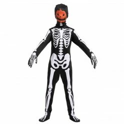 Spooktacular Creations Pumpkin Second Skin Skeleton Costume - Child