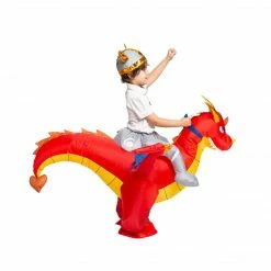 Spooktacular Creations Inflatable Ride-On Fire Dragon Costume - Child Animal Costumes