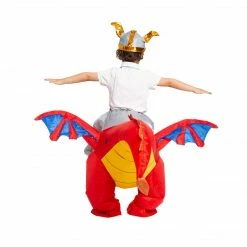 Spooktacular Creations Inflatable Ride-On Fire Dragon Costume - Child Animal Costumes