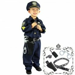 Spooktacular Creations Child Costumes Police Officer Costume With Role Play Cosplay Kit - Child