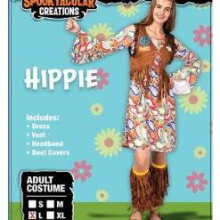 Spooktacular Creations Women Hippie Costume Cosplay Role Play- Adult