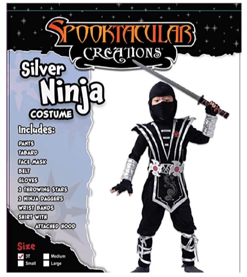Spooktacular Creations Silver Ninja Costume - Child 6 Spooktacular Creations Silver Ninja Costume - Child