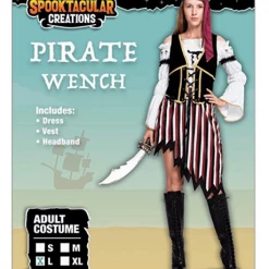Spooktacular Creations High Seas Pirate Wench Captain Costume For Women Cosplay - Adult Adult Costumes