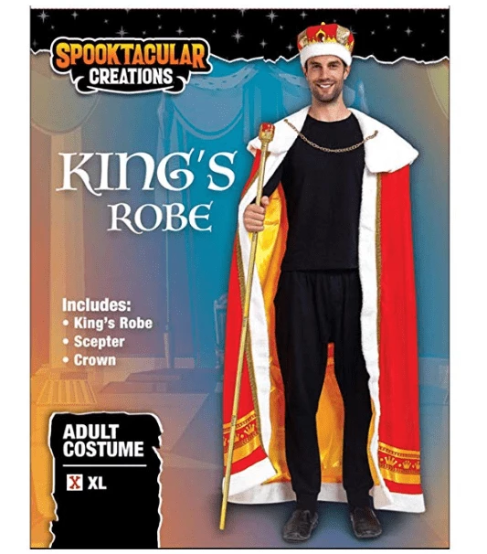 Spooktacular Creations Regal King Royal Robe Cosplay Costume Set With King Crown And Scepter Red - Adult 4 Spooktacular Creations Regal King Royal Robe Cosplay Costume Set With King Crown And Scepter Red - Adult