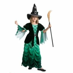 Spooktacular Creations Wicked Green Witch Costume Cosplay - Child
