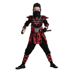 Spooktacular Creations Samurai Red Ninja Costume For Girls Cosplay- Child