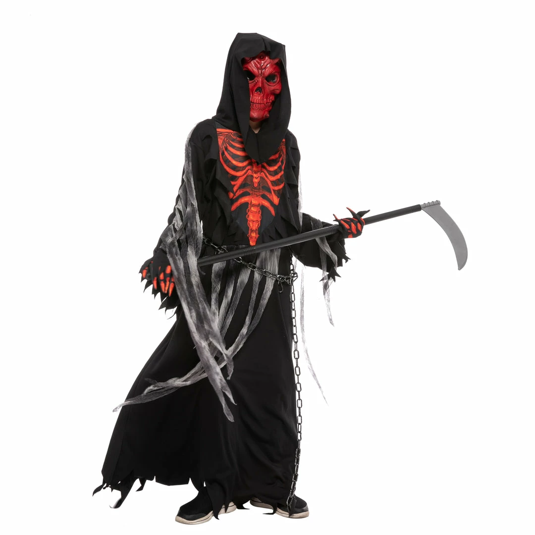 Spooktacular Creations Red Skull Reaper Costume For Boys Cosplay - Child Child Costumes 3 Spooktacular Creations Red Skull Reaper Costume For Boys Cosplay - Child Child Costumes