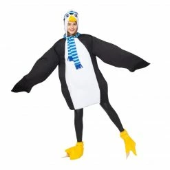 Spooktacular Creations Animal Costumes Penguin Animal Onesie Pajama Costume - Adult