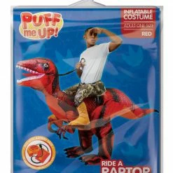 Spooktacular Creations Inflatable Ride-On Red Raptor Costume -Adult Animal Costumes