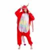 Spooktacular Creations Red Dragon Animal Onesies Costume Cosplay- Adult Animal Costumes