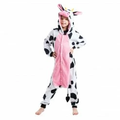 Spooktacular Creations Cow Animal Onesie Pajama Costume - Child