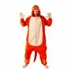 Spooktacular Creations Orange Dinosaur Animal Onesie Pajama Costume - Adult 1 Spooktacular Creations Orange Dinosaur Animal Onesie Pajama Costume - Adult