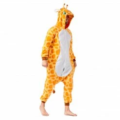 Spooktacular Creations Giraffe Animal Onesie Pajama Costume Cosplay- Adult Animal Costumes