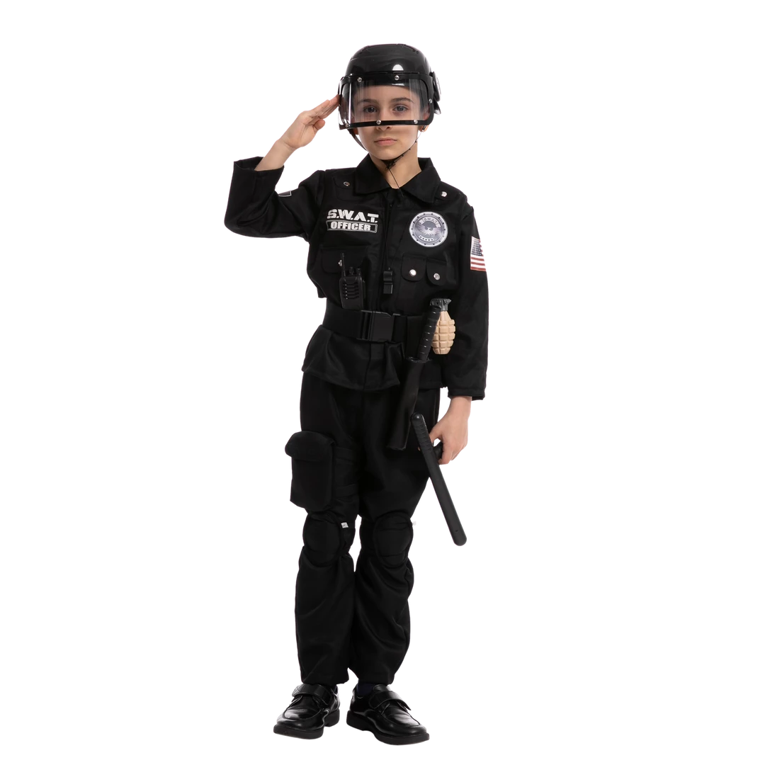 Spooktacular Creations SWAT Officer Costume Role Play Cosplay - Child 7 Spooktacular Creations SWAT Officer Costume Role Play Cosplay - Child