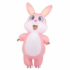 Spooktacular Creations Easter Full Body Pink Bunny Inflatable Costume (Adult & Child)