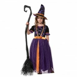 Spooktacular Creations Classic Costumes Purple LED Witch Costume Cosplay - Child