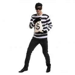 Spooktacular Creations Robber Costume For Role Play Cosplay- Adult Classic Costumes
