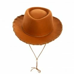Spooktacular Creations Brown Felt Cowboy Hats For Kids, 3 Pack Child Costumes