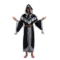 Spooktacular Creations Mystical Dark Sorcerer With Glow Arm Strings Cosplay Costumes For Men - Adult Classic Costumes