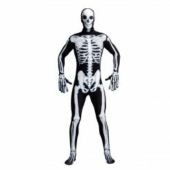 Spooktacular Creations Skeleton Bone Bodysuit - Adult Adult Costumes