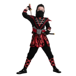 Spooktacular Creations Samurai Red Ninja Costume For Girls Cosplay- Child