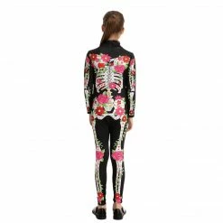 Spooktacular Creations Skeleton/ Day Of The Dead Skeleton Floral Jumpsuit - Child 9 Spooktacular Creations Skeleton/ Day Of The Dead Skeleton Floral Jumpsuit - Child