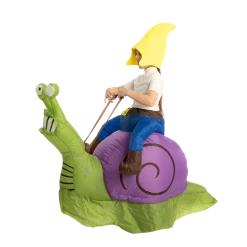 Spooktacular Creations Adult Costumes Gnome Ride-On Snail Inflatable Costume