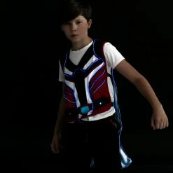 Spooktacular Creations LED Waistcoat With Cape And Wristbands - Child Child Costumes