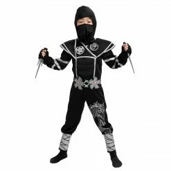 Spooktacular Creations Silver Ninja Costume With Foam Accessories - Child