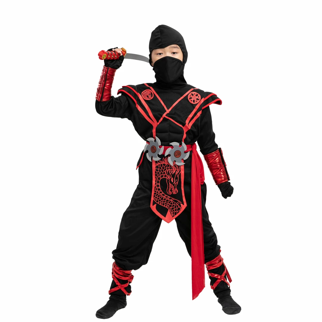 Spooktacular Creations Red Ninja Costume Cosplay- Child Child Costumes 4 Spooktacular Creations Red Ninja Costume Cosplay- Child Child Costumes