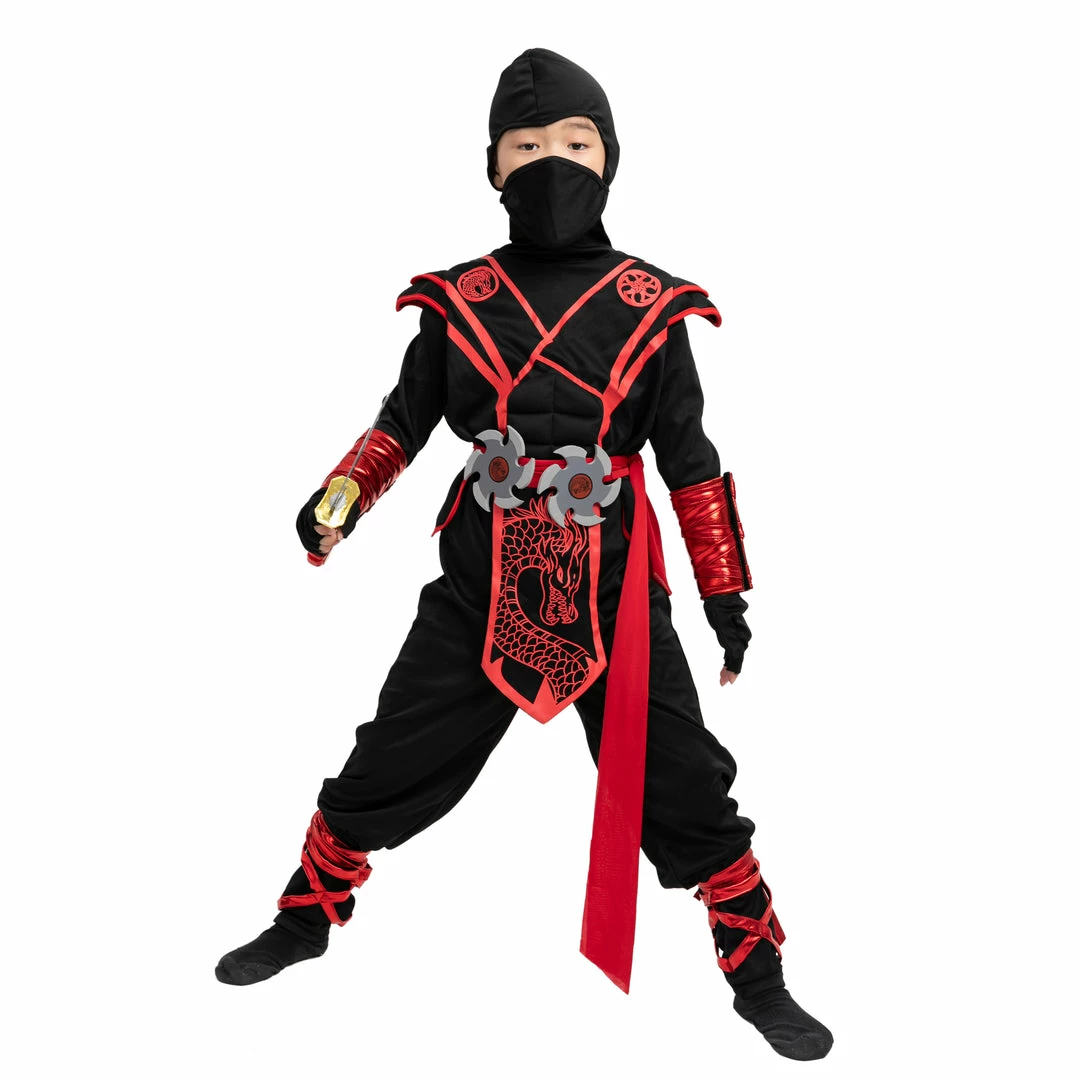 Spooktacular Creations Red Ninja Costume Cosplay- Child Child Costumes 3 Spooktacular Creations Red Ninja Costume Cosplay- Child Child Costumes