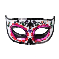 Spooktacular Creations Day Of The Dead Cosplay - Headband With Rose And Veil, Masquerade Eye Mask