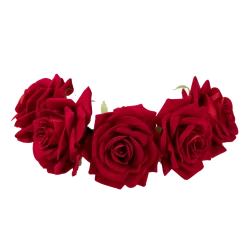 Spooktacular Creations Day Of The Dead Cosplay - Elastic Headband With Rose, Face Tattoo Headwear