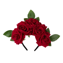 Spooktacular Creations Day Of The Dead 2 - Headband With Rose, Face Tattoo