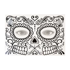 Spooktacular Creations Day Of The Dead Cosplay - Headband With Rose And Veil, Face Tattoo