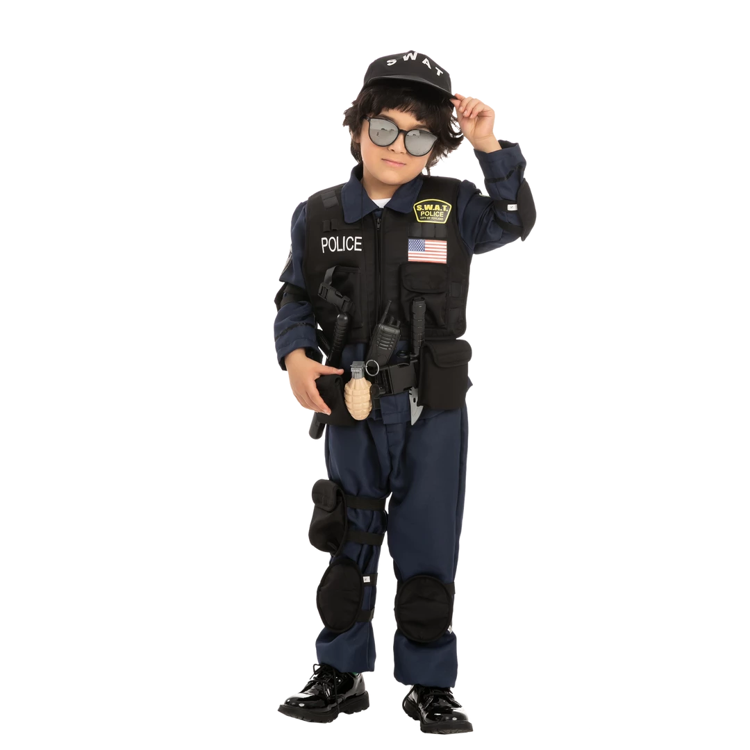 Spooktacular Creations Police SWAT Costume - Child Child Costumes 3 Spooktacular Creations Police SWAT Costume - Child Child Costumes