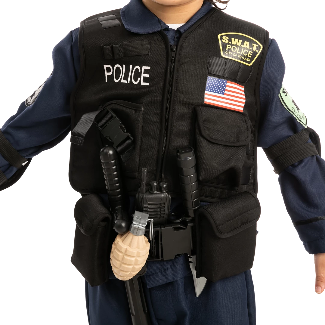 Spooktacular Creations Police SWAT Costume - Child Child Costumes 4 Spooktacular Creations Police SWAT Costume - Child Child Costumes