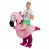 Spooktacular Creations Inflatable Ride-On Flamingo Costume Animal Costumes