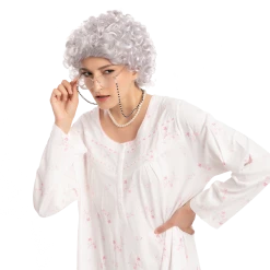 Spooktacular Creations Wigs Female Curly Granny Wig For Cosplay