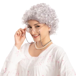 Spooktacular Creations Wigs Female Curly Granny Wig For Cosplay