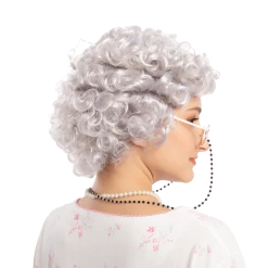 Spooktacular Creations Wigs Female Curly Granny Wig For Cosplay