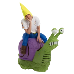 Spooktacular Creations Adult Costumes Gnome Ride-On Snail Inflatable Costume
