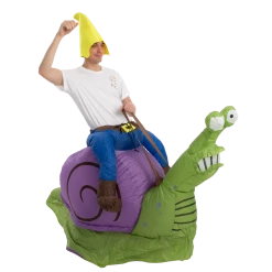 Spooktacular Creations Adult Costumes Gnome Ride-On Snail Inflatable Costume