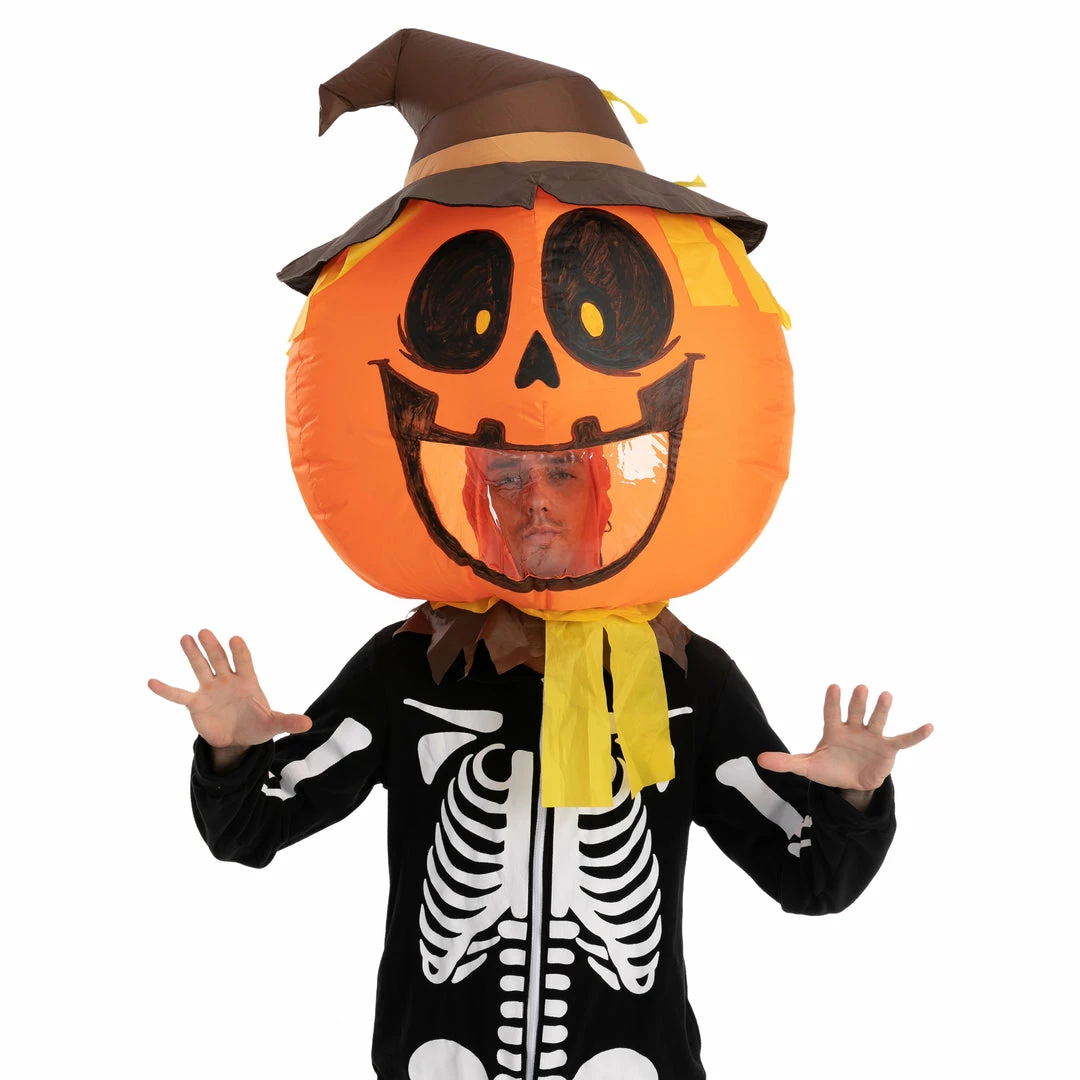 Spooktacular Creations Adult Costumes Pumpkin Bobble Head Inflatable Costume - Adult 3 Spooktacular Creations Adult Costumes Pumpkin Bobble Head Inflatable Costume - Adult