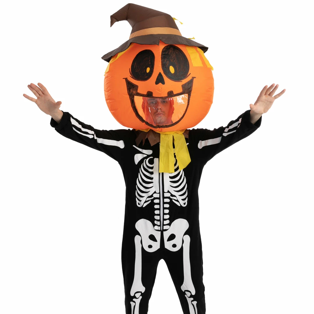 Spooktacular Creations Adult Costumes Pumpkin Bobble Head Inflatable Costume - Adult 4 Spooktacular Creations Adult Costumes Pumpkin Bobble Head Inflatable Costume - Adult